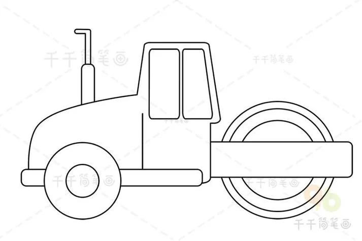 压路机怎么画-压路机画法