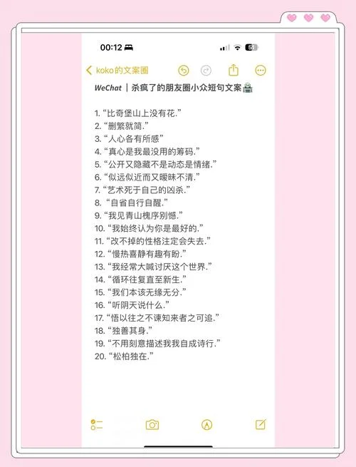 小众文案短句干净_1