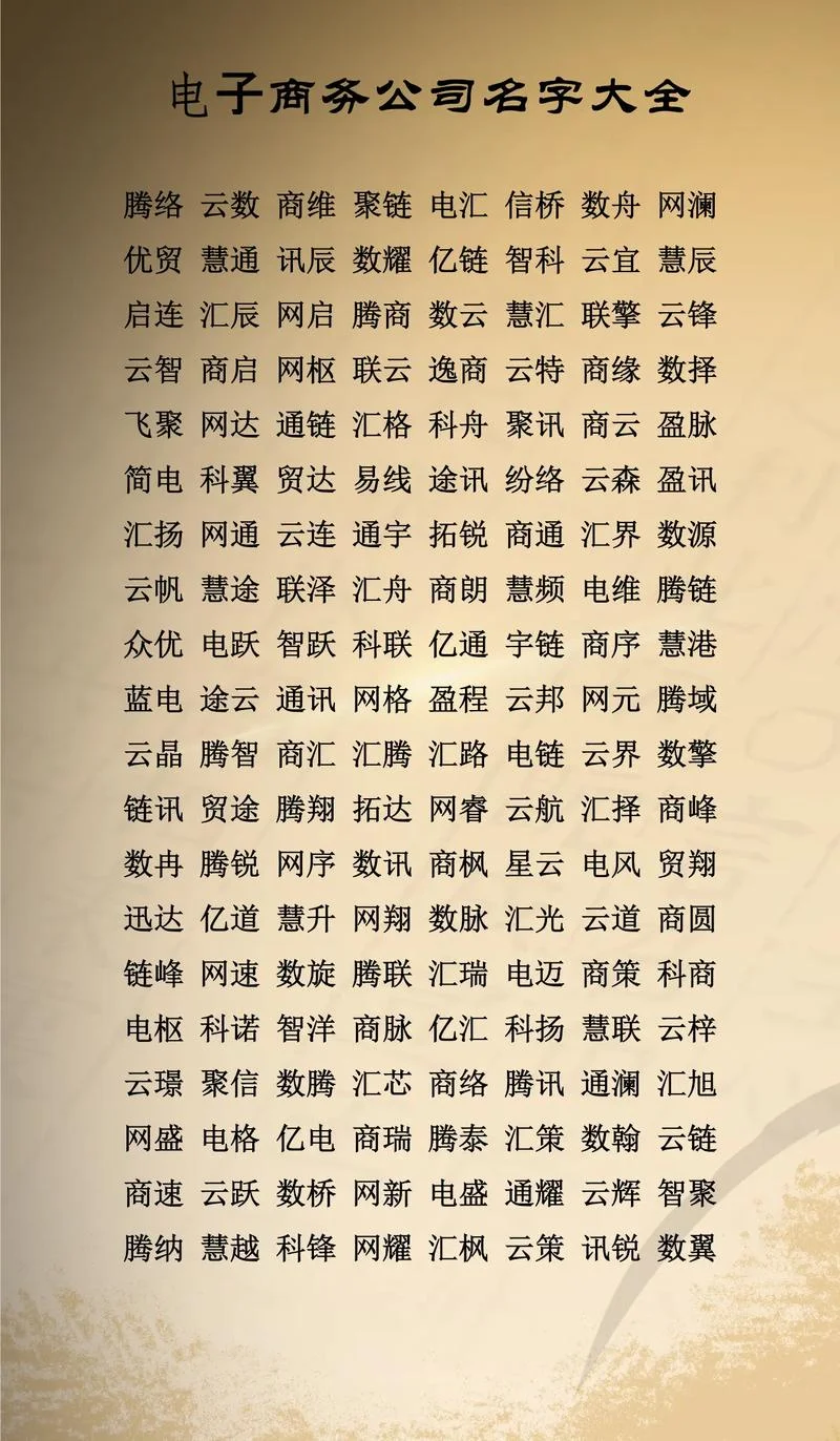 电商网站起名-电商网站取名