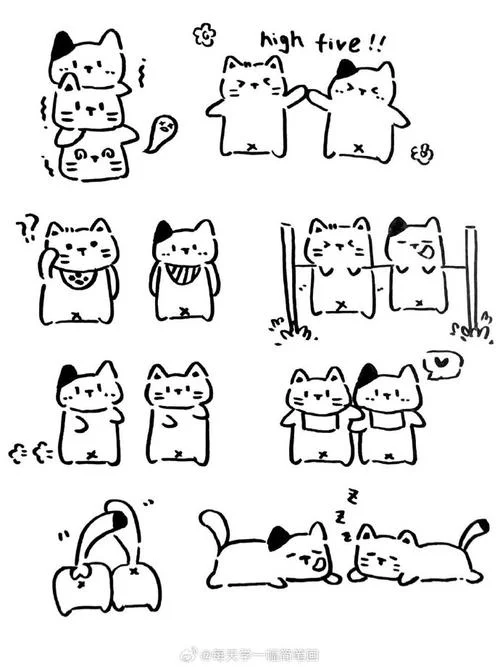小猫怎么画简单-小猫简笔画教程