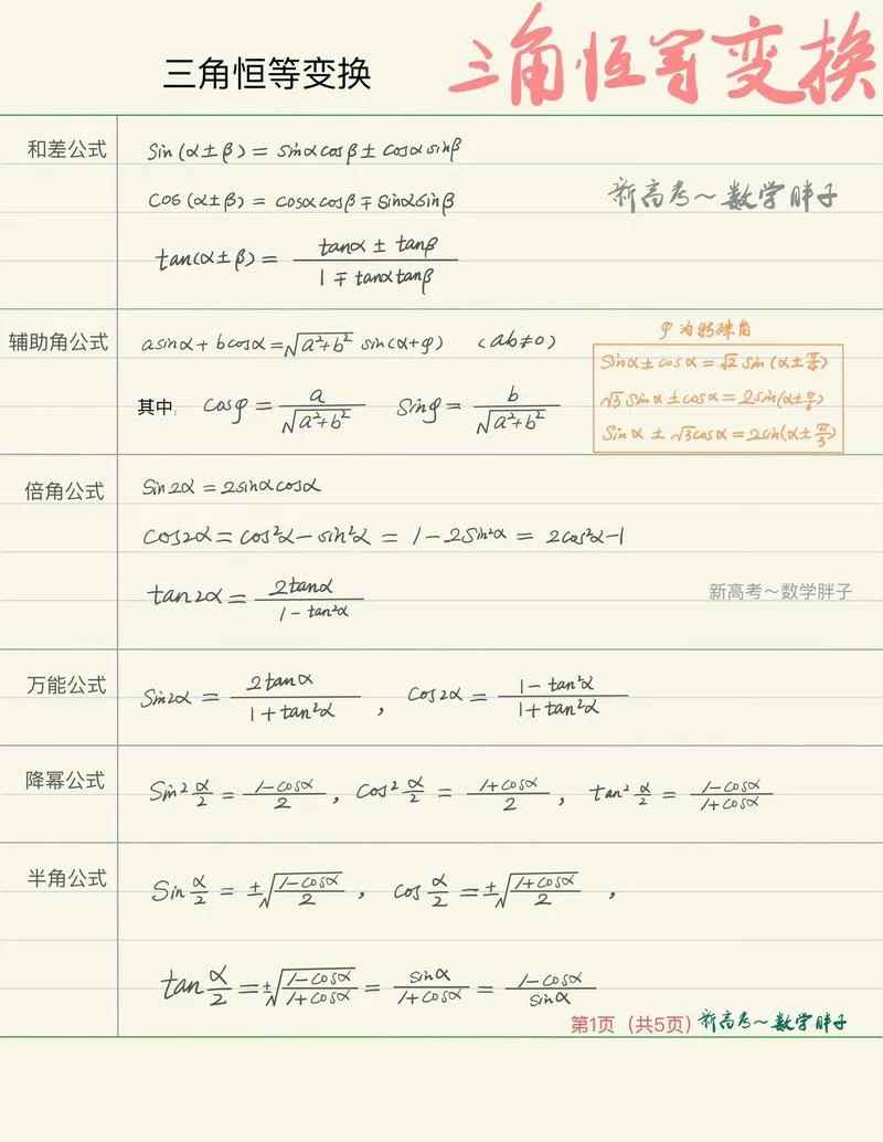三角函数和差公式口诀_1