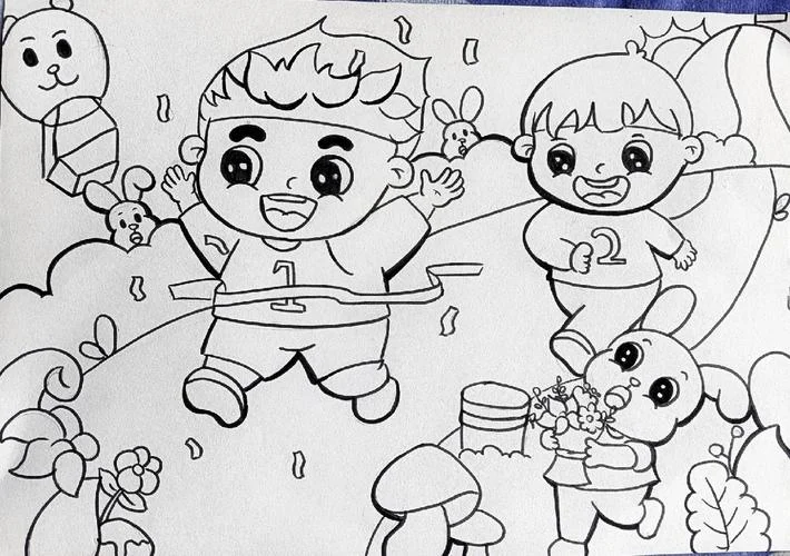 运动会简笔画 幼儿-运动会简笔画幼儿