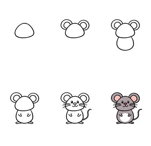老鼠头像简笔画_1