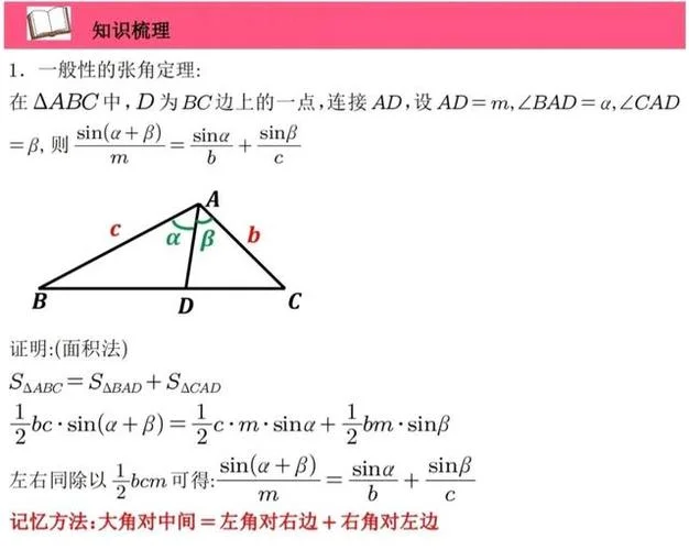 角的几何定理-几何定理