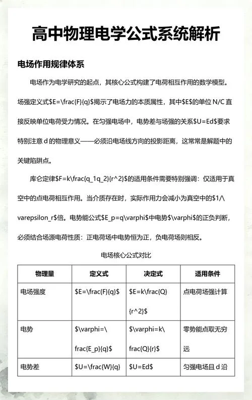 电学高中公式_1