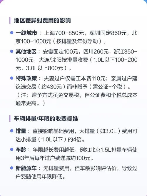 车辆过户费多少钱_2