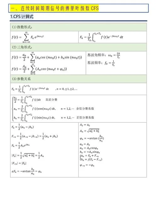 傅里叶变换基本公式_1