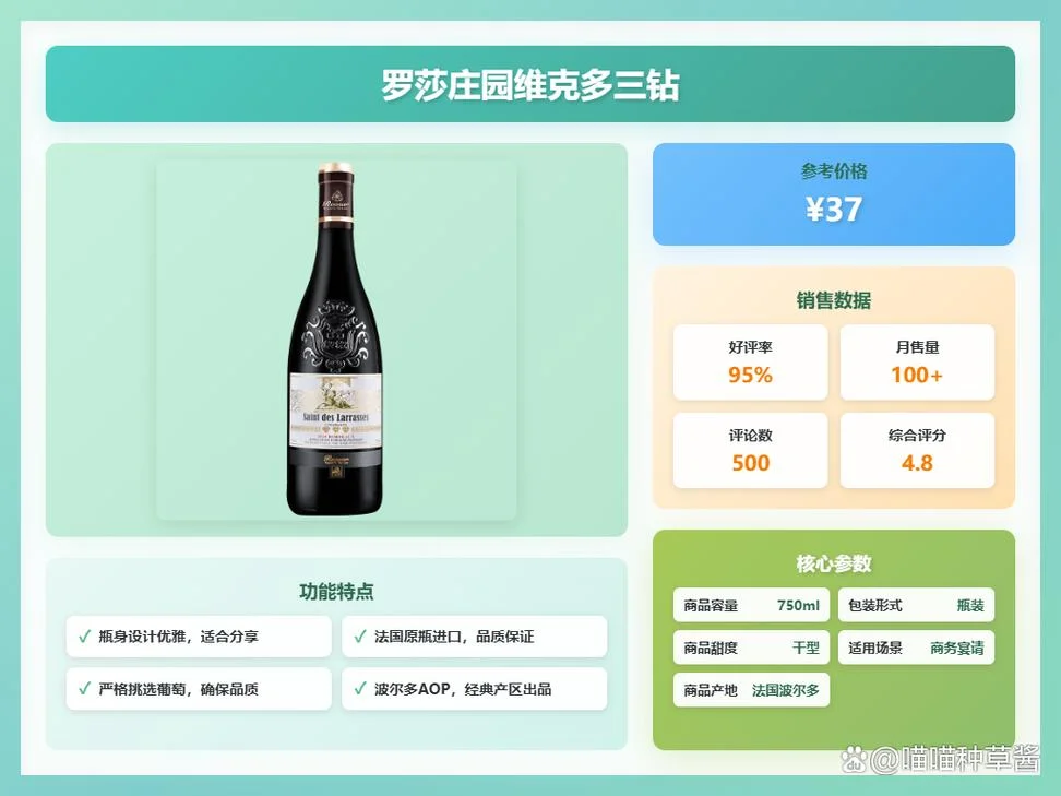 罗莎维克多红葡萄酒多少钱_2