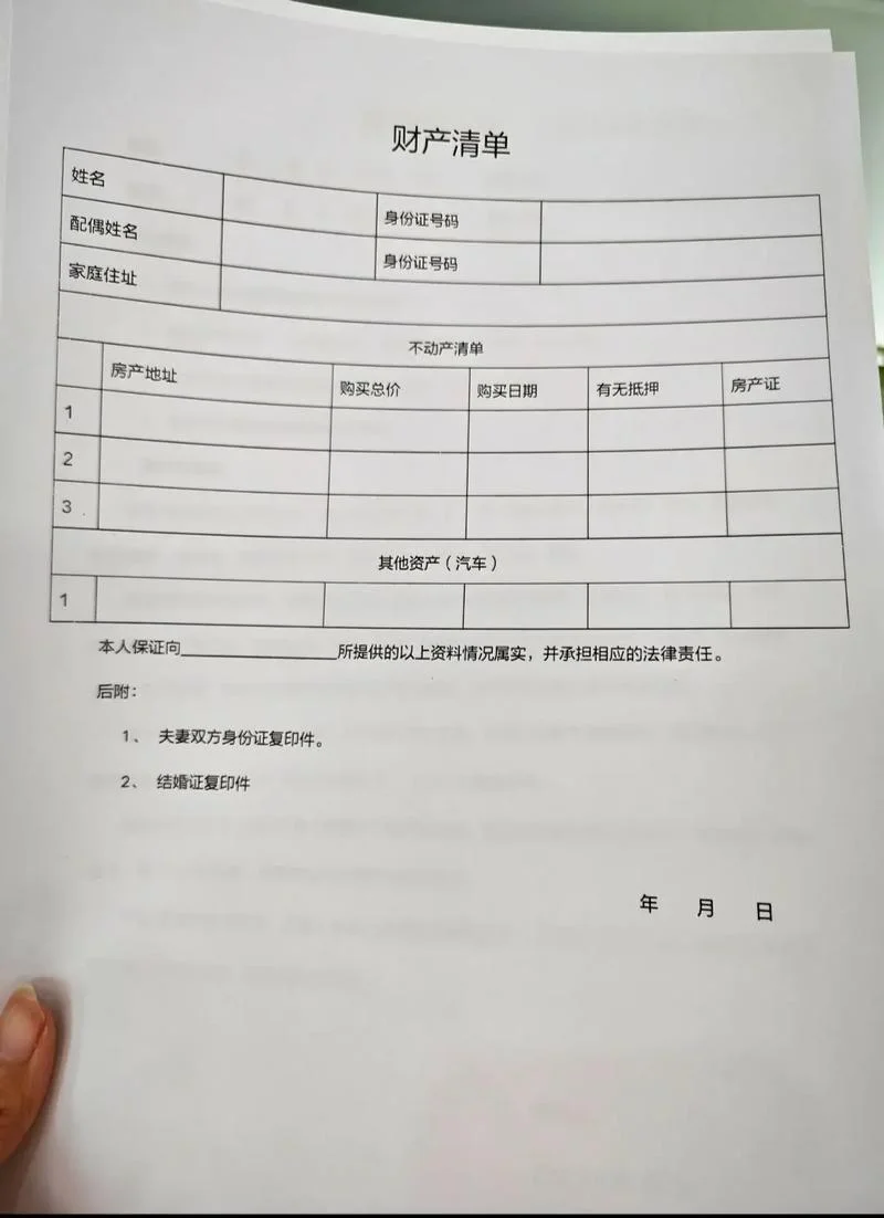 财产清单怎么写-