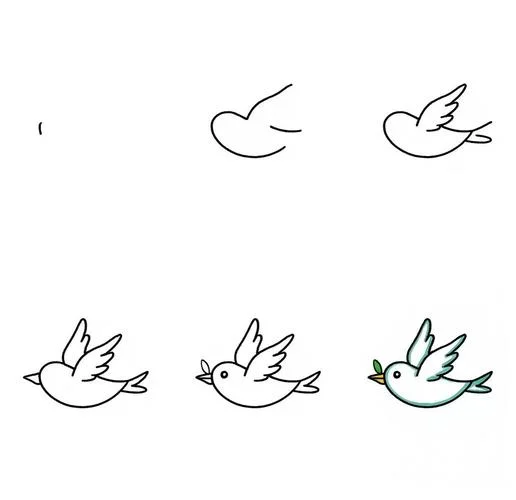 简笔画鸽子手帐_1