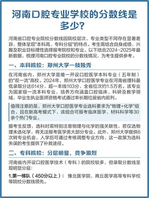 最低分的口腔专科学校-最低分口腔专科
