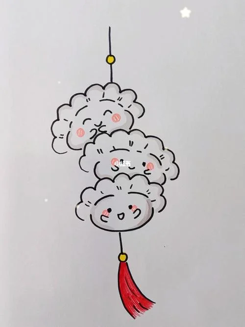 饺子简笔画简单漂亮_1