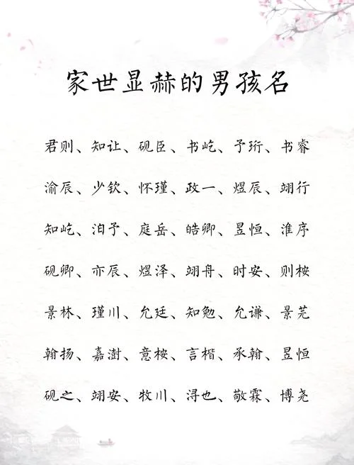 闵姓男孩起名100-闵姓男孩起名精选