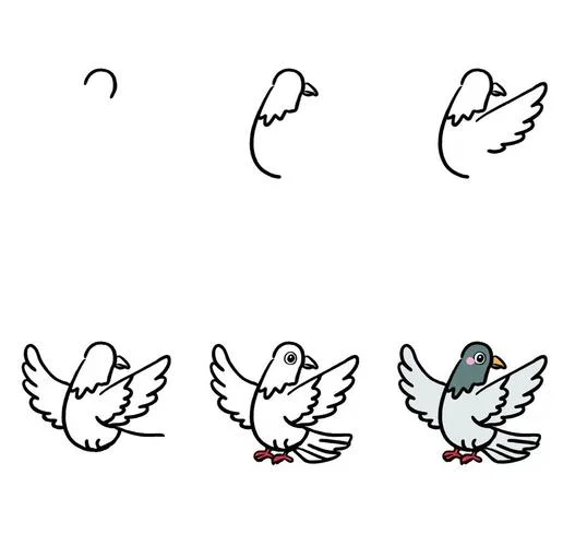 鸽子怎么画简笔-鸽子简笔画法