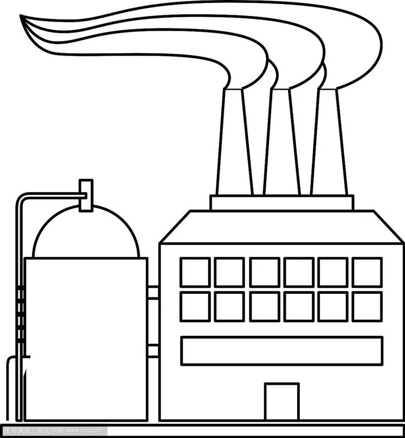 化学工厂怎么画简笔画-工厂简笔画图示