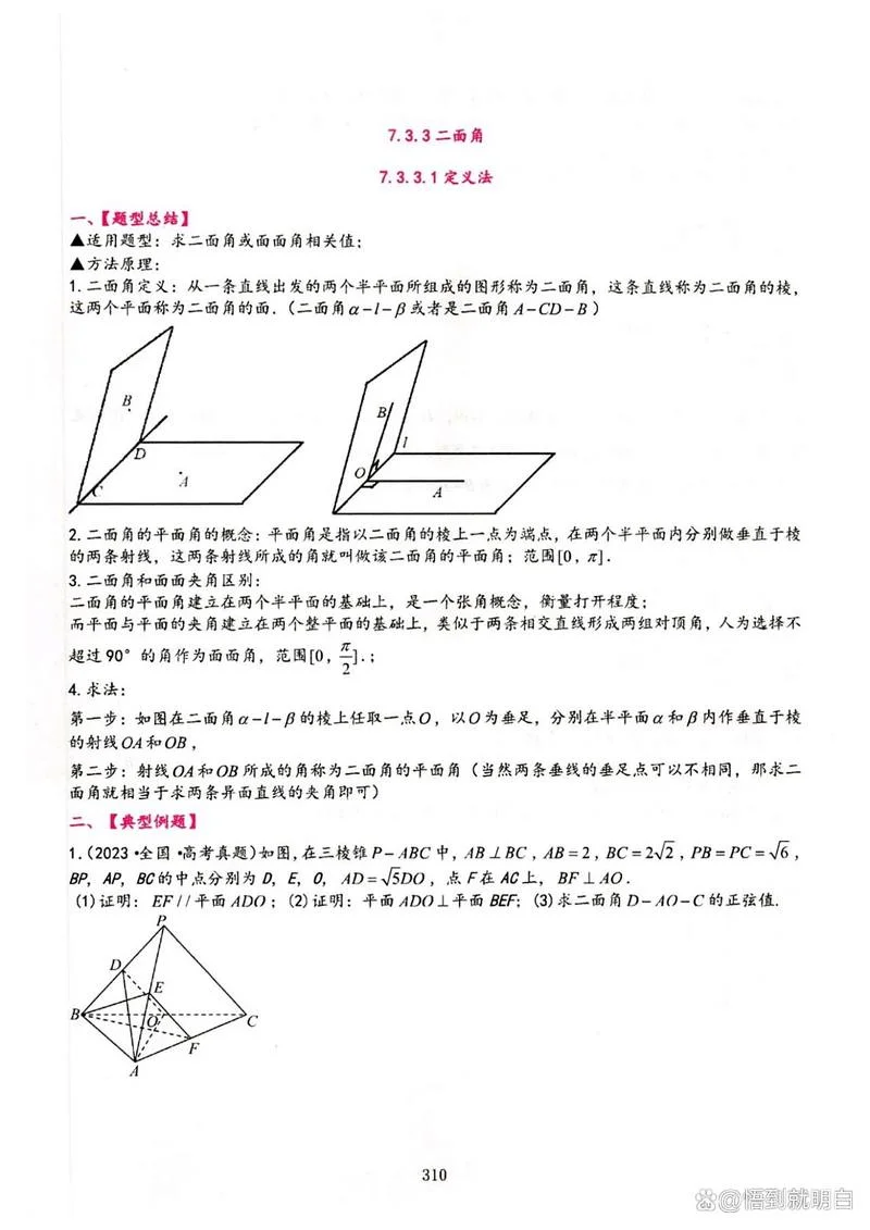 立体几何定理图解_1