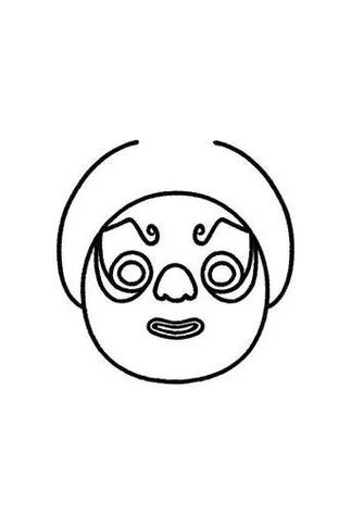 京剧脸谱简笔画儿童画_1