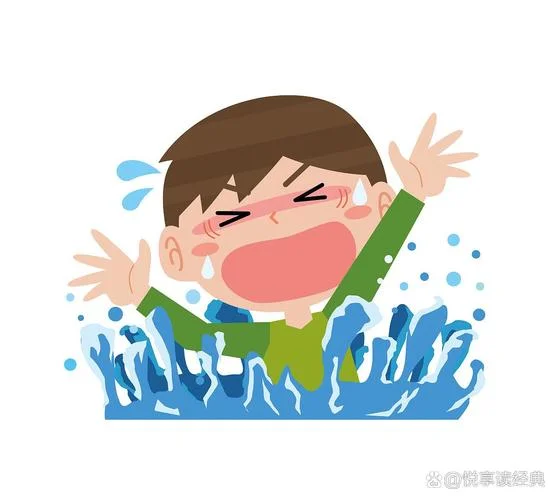 梦见孩子游泳被呛水_2