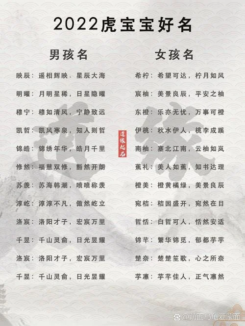 虎宝宝起名用字推荐_1