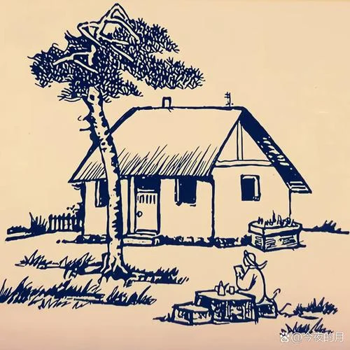 石屋简笔画-石屋简笔画短