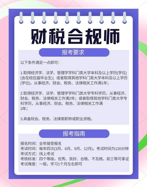 财税管理师报考条件-财税管理师报考条件