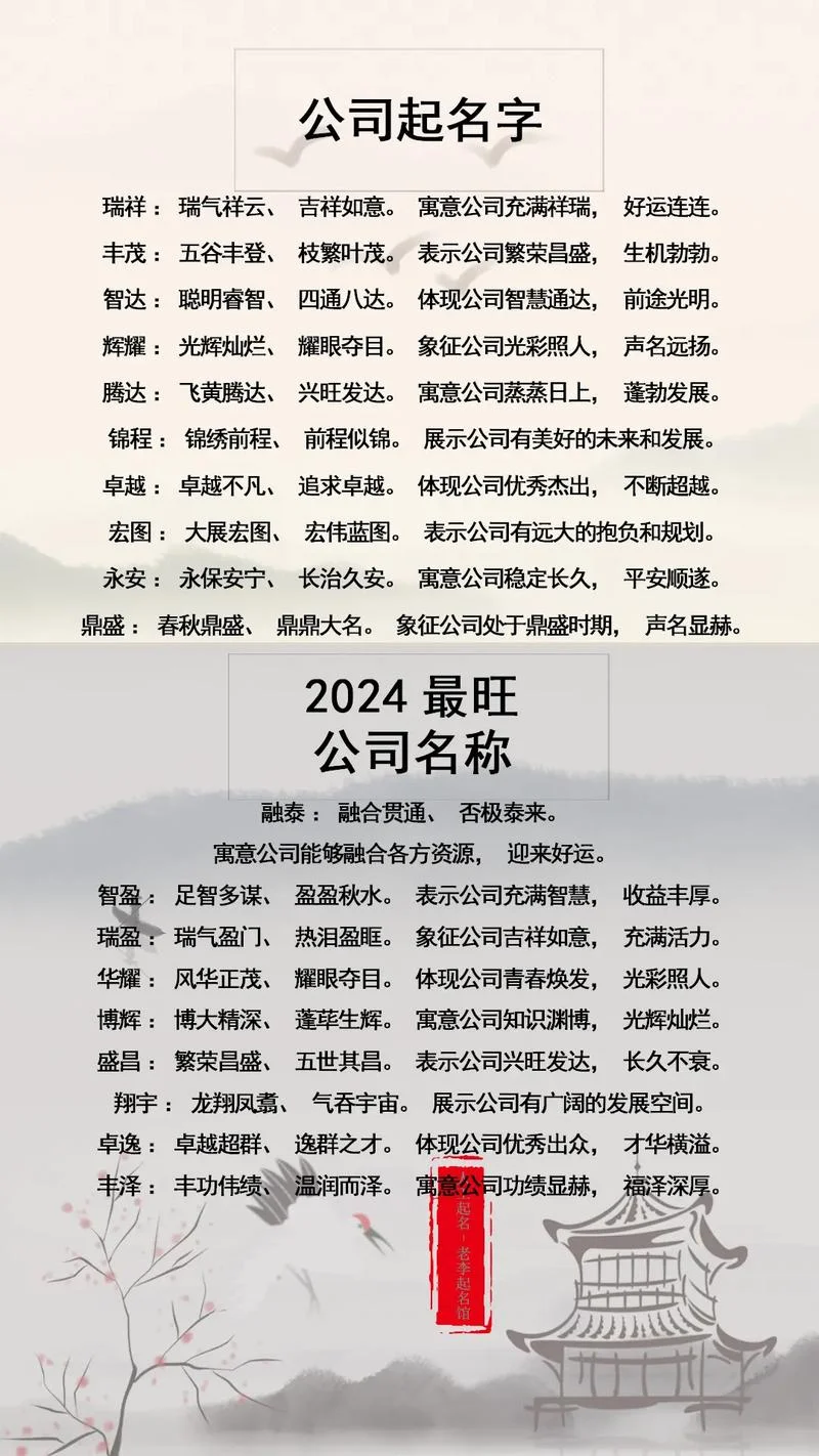 起名网免费取名公司起名大全-起名网免费取名公司大全