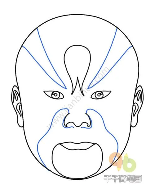 儿童手绘脸谱简笔画_1
