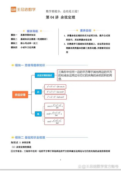 数学余弦定理公式_1