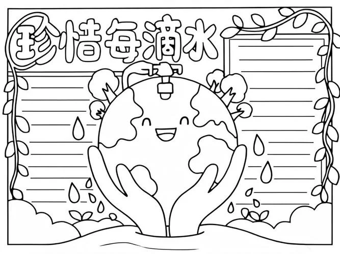 简单的节约用水手抄报-节约用水手抄报