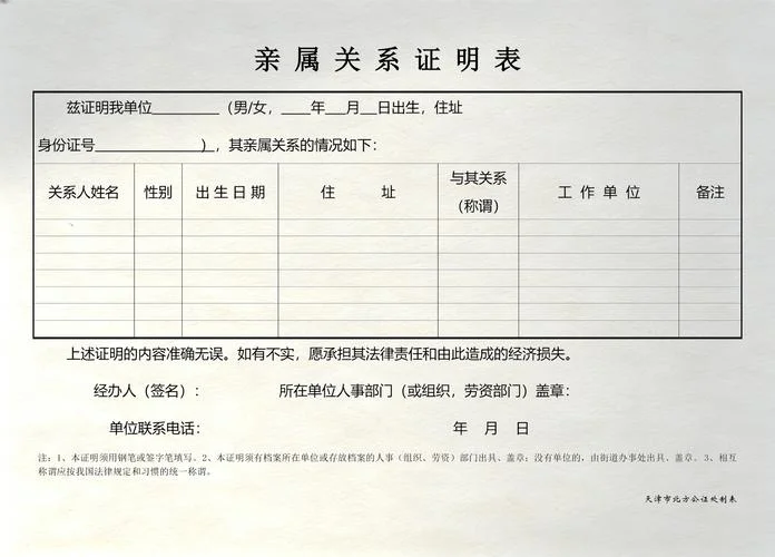 亲属关系证明格式模板_1
