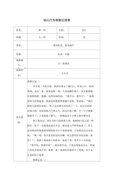 行为观察记录怎么写_1