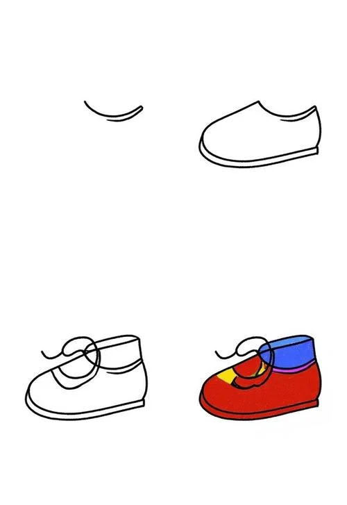鞋简笔画作品-鞋简笔画作品
