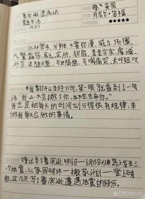 鲁滨逊漂流记每章感悟-每章感悟：鲁滨逊漂流记