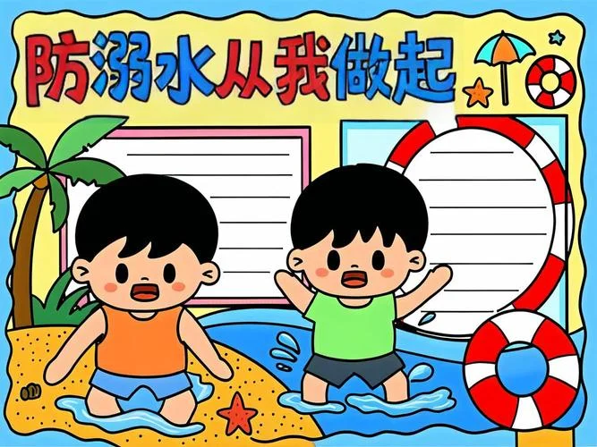 8k纸防溺水手抄报图片_1