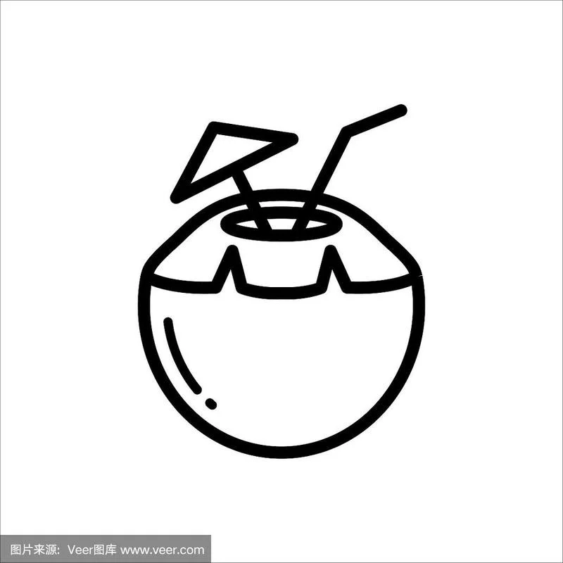 椰子简笔画大全_1
