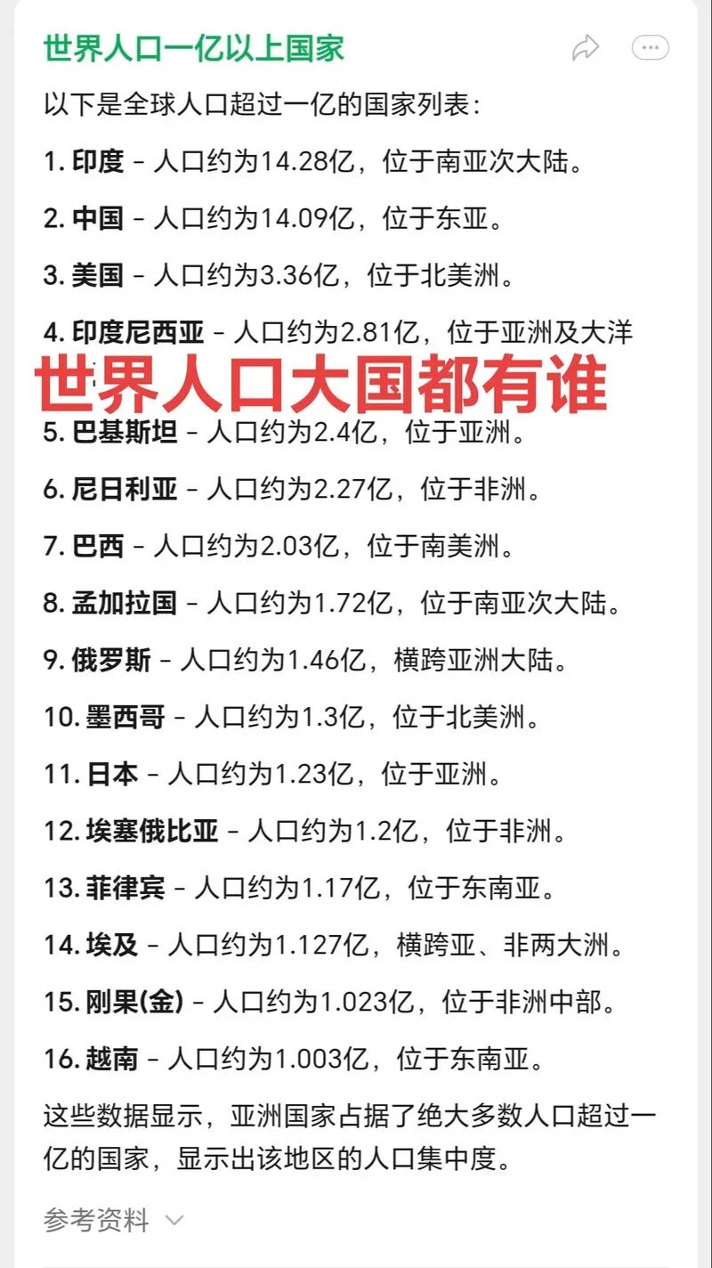 世界人口排名第一的国家是哪个国家_1