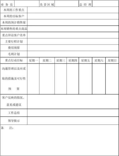 销售工作周计划怎么写_2