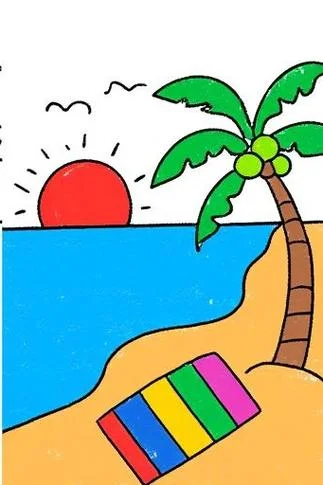 幼儿简笔画 简单 风景 颜色_1