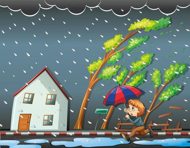 梦见刮大风下雨_1