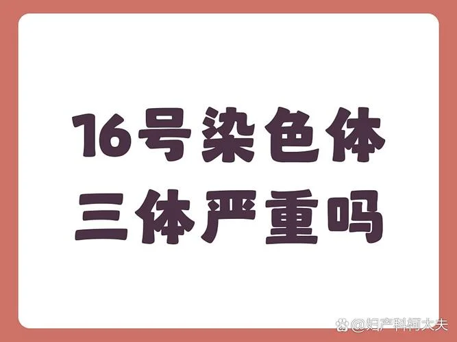 16号染色体三体是什么意思-16 号三体病含义