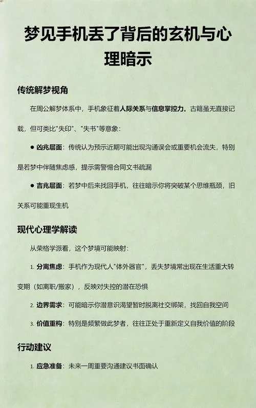 梦见自己的手机丢了是什么征兆_2