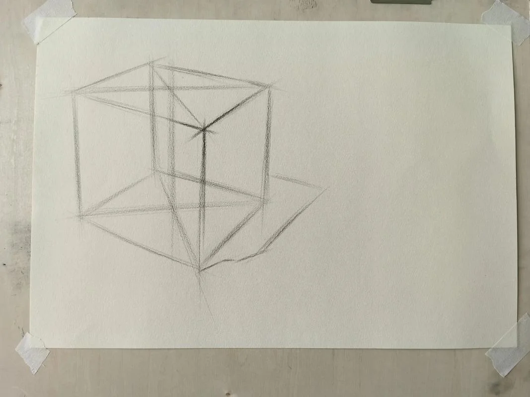 几何正方体怎么画-画几何正方体步骤