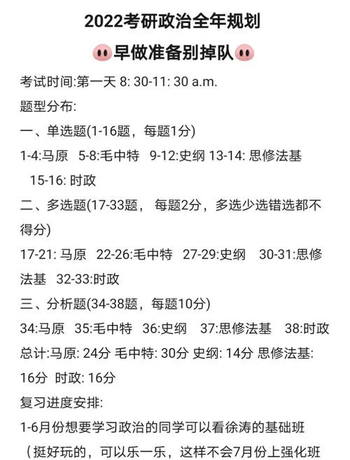 2022考研政治时间_2
