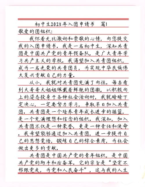 共青团入团申请书填写-共青团入团申请书填