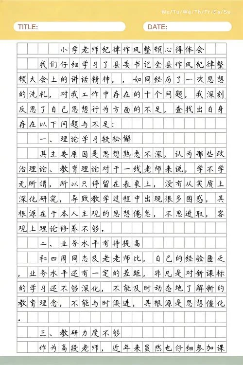 关于纪律作风整顿心得体会_1