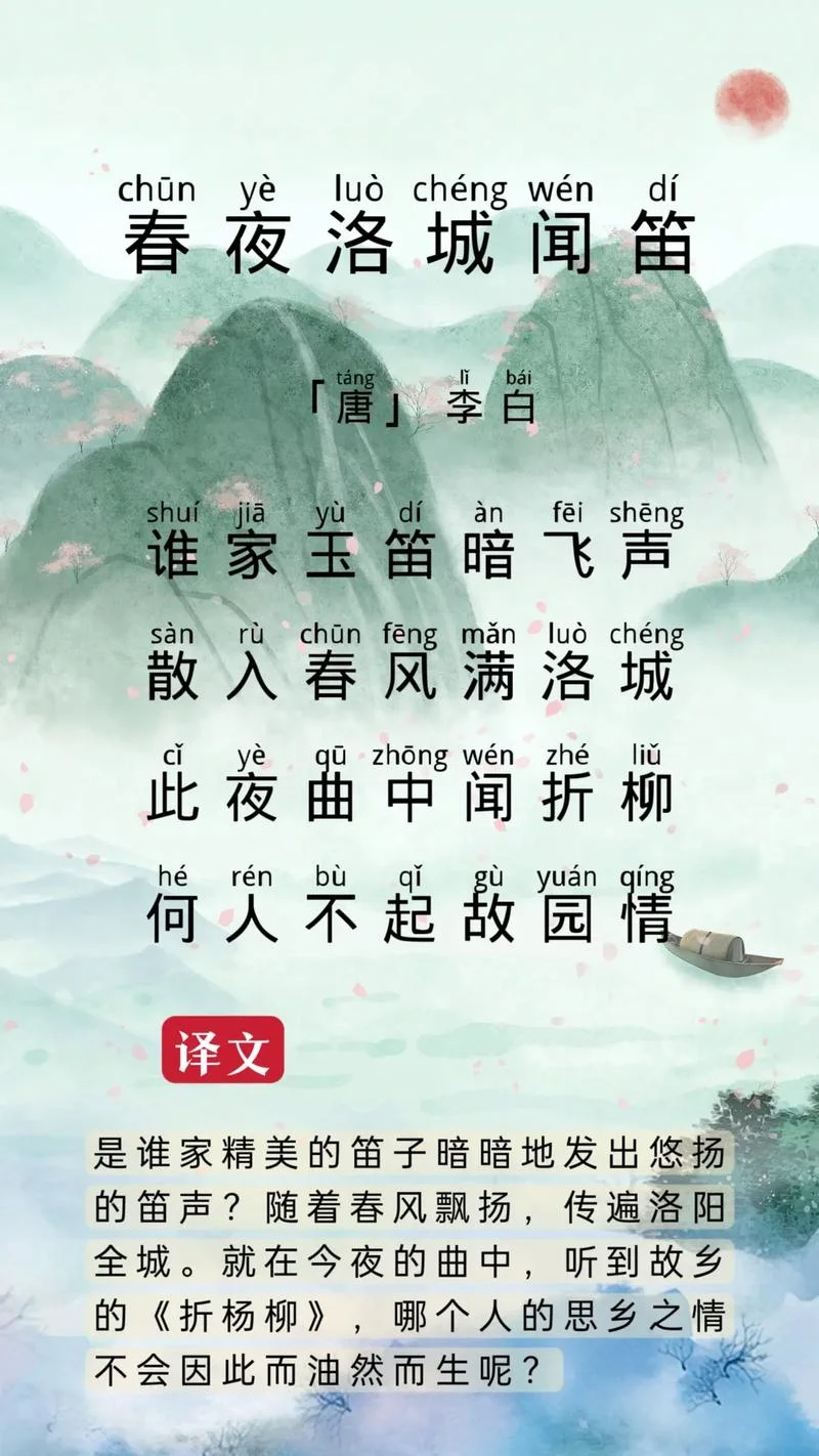 春夜洛城闻笛感悟-春夜洛城闻笛悟
