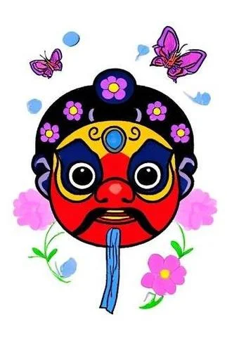 京剧脸谱简笔画儿童画-京剧脸谱简笔画儿童画