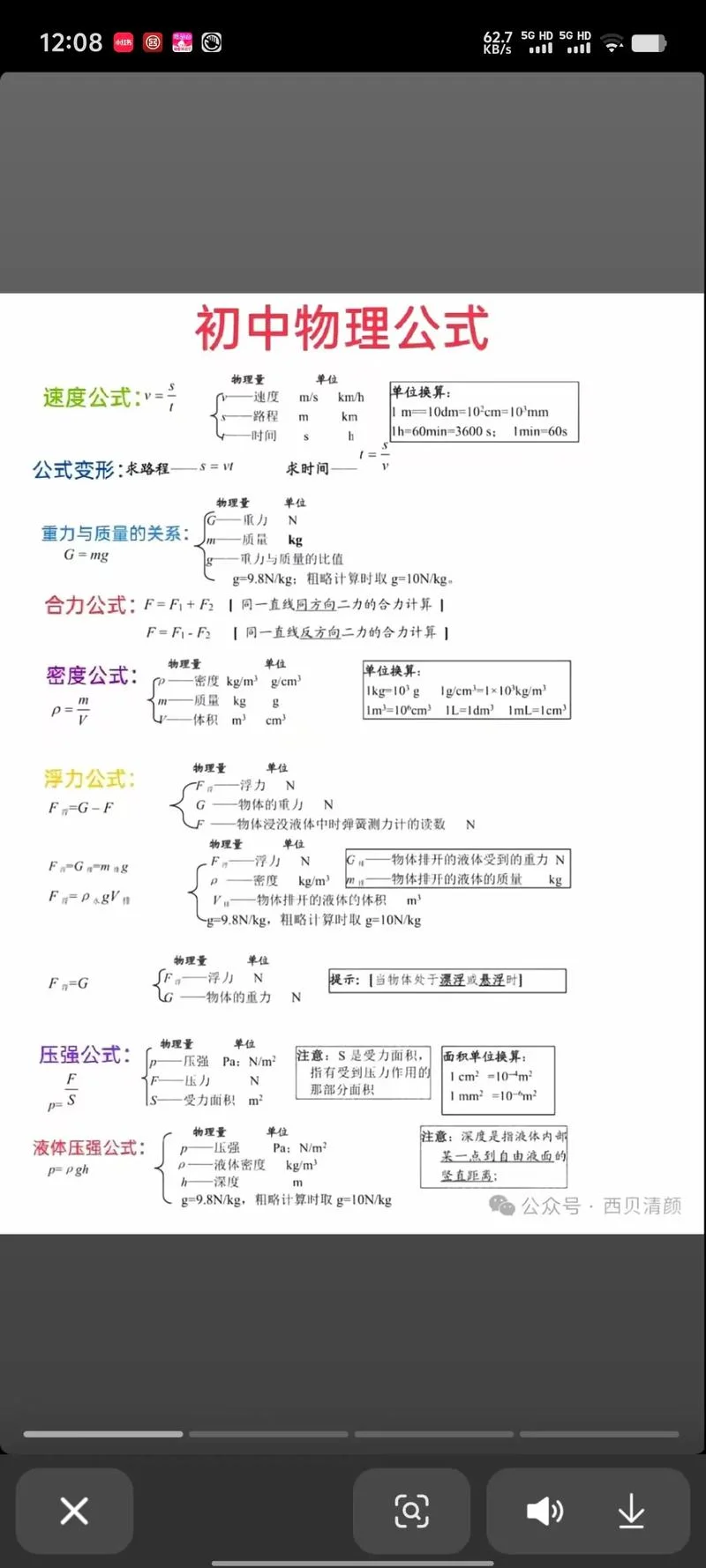物理9年级公式全部-物理九年级全部公式