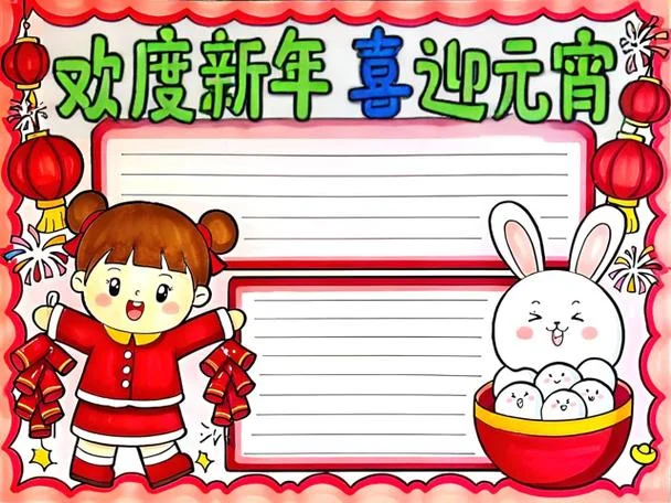 春节元宵手抄报_1