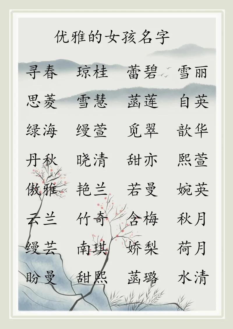 女孩起名的名字大全集_1